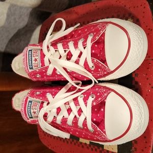 CONVERSE RED ALL STAR, SNEAKERS sz W9 or M7